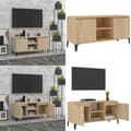 Miniatyrbild 1 av 11: TV-bänk med metallben sonoma-ek 103,5x35x50 cm - TV-bänk - TV-bänkar - Home & Living