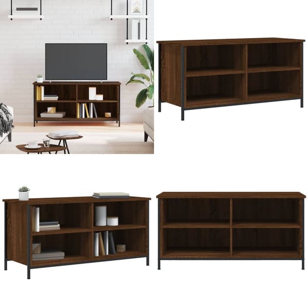 Tv-bänk brun ek 100x40x50 cm konstruerat trä - TV-bänk - TV-bänkar - Home & Living