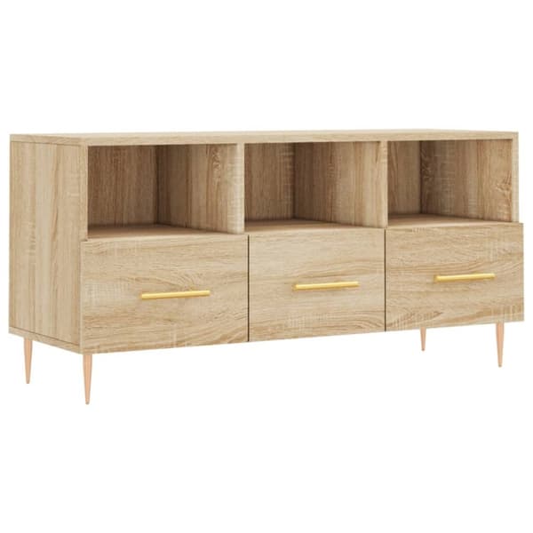 Tv-bänk sonoma ek 102x36x50 cm konstruerat trä - TV-bänk - TV-bänkar - Home & Living