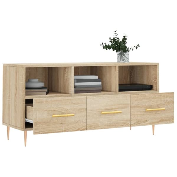 Tv-bänk sonoma ek 102x36x50 cm konstruerat trä - TV-bänk - TV-bänkar - Home & Living