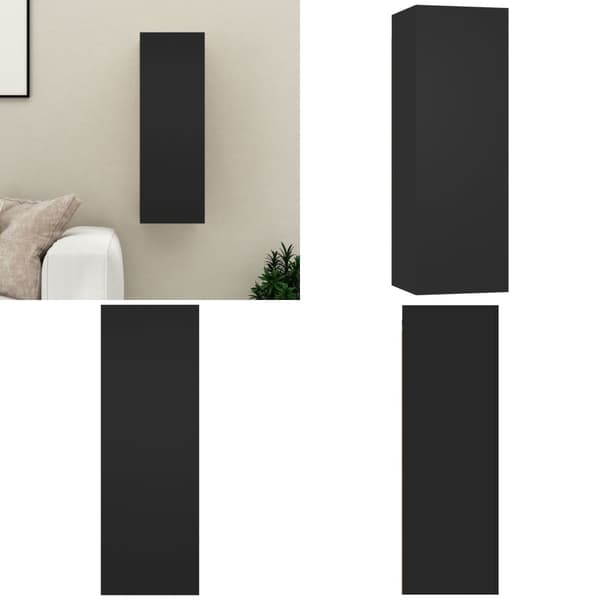 Tv-bord 30,5x30x90 cm konstrueret træ sort - Tv-bord - Tv-borde - Home & Living
