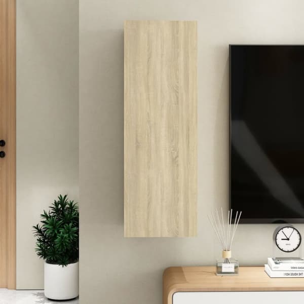 TV-skåp sonoma-ek 30,5x30x90 cm konstruerat trä - TV-skåp - Väggskåp - Home & Living