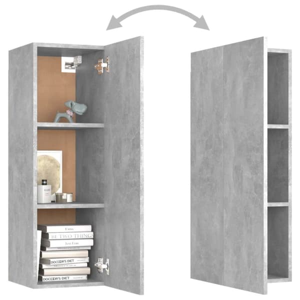 Tv-bord 30,5x30x90 cm konstrueret træ betongrå - Tv-bord - Tv-borde - Home & Living