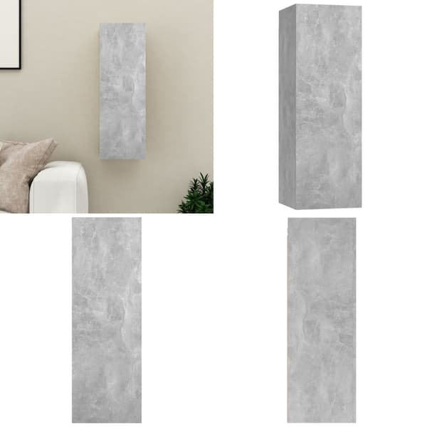 Tv-bord 30,5x30x90 cm konstrueret træ betongrå - Tv-bord - Tv-borde - Home & Living