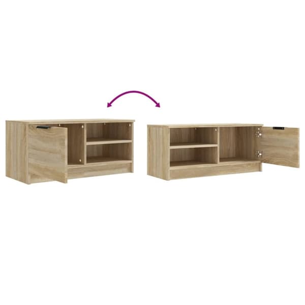 Tv-bord 80x35x36,5 cm konstrueret træ sonoma-eg - Tv-bord - Tv-borde - Home & Living