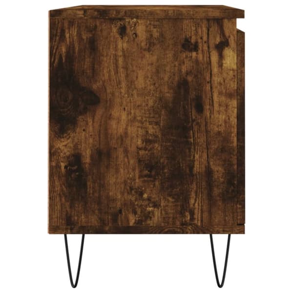 Tv-bänk rökfärgad ek 104x35x50 cm konstruerat trä - Tv-bänk - Tv-bänkar - Home & Living
