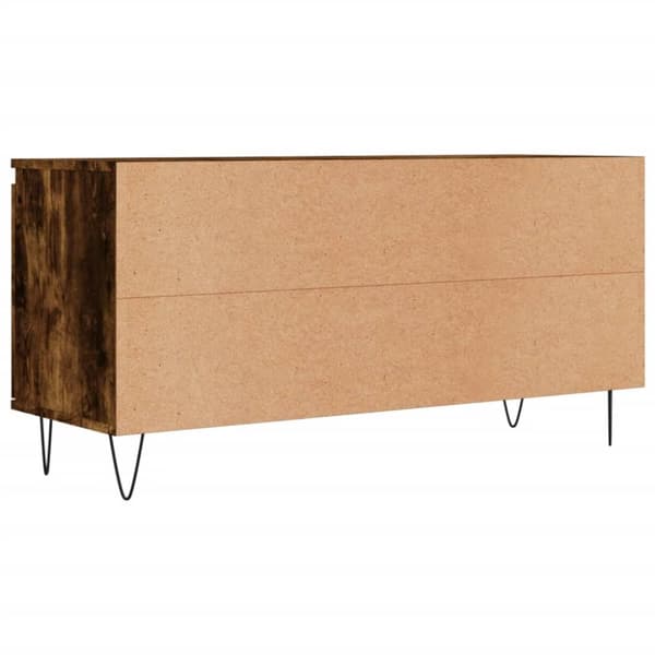 Tv-bänk rökfärgad ek 104x35x50 cm konstruerat trä - Tv-bänk - Tv-bänkar - Home & Living