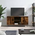 Miniatyrbild 2 av 11: Tv-bänk rökfärgad ek 104x35x50 cm konstruerat trä - Tv-bänk - Tv-bänkar - Home & Living