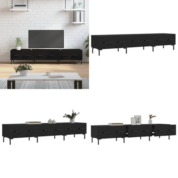 Tv-bänk svart 150x36x30 cm konstruerat trä - TV-bänk - TV-bänkar - Home & Living