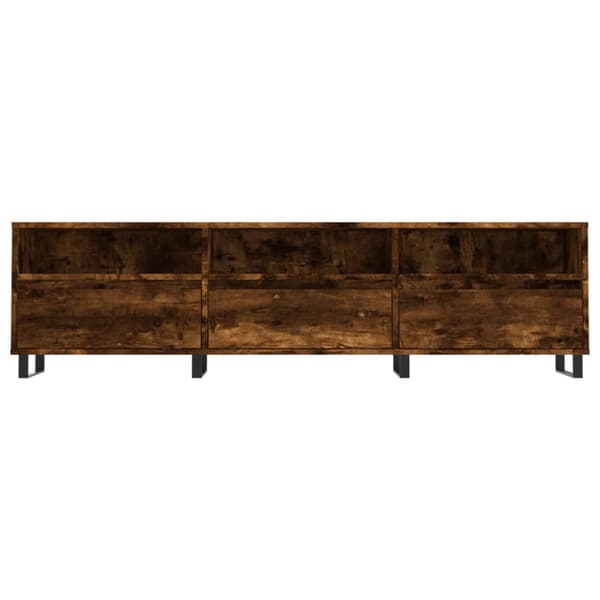 Tv-bänk rökfärgad ek 150x30x44,5 cm konstruerat trä - Tv-bänk - Tv-bänkar - Home & Living