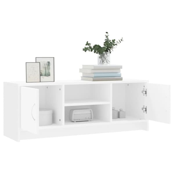 Tv-bänk vit 102x30x37,5 cm konstruerat trä - TV-bänk - TV-bänkar - Home & Living
