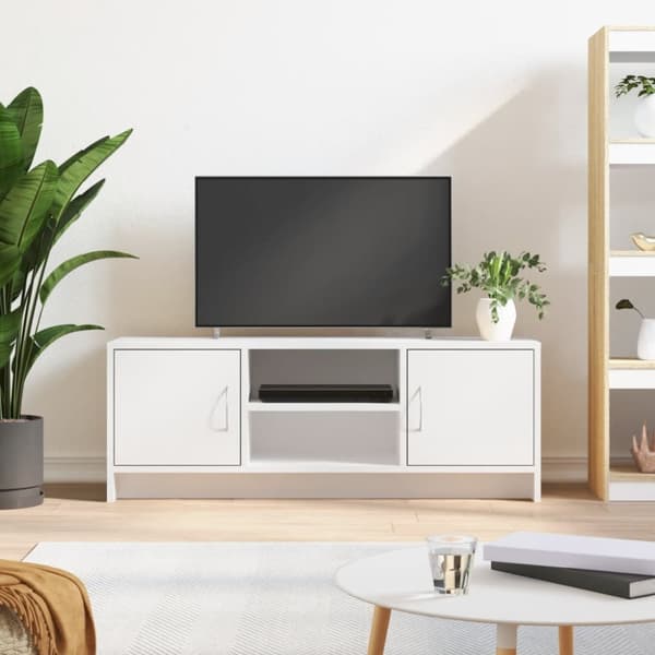 Tv-bänk vit 102x30x37,5 cm konstruerat trä - TV-bänk - TV-bänkar - Home & Living