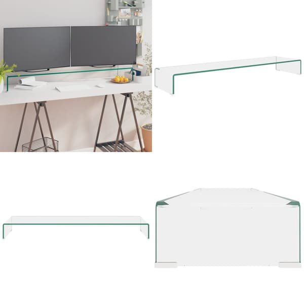 TV-stander/monitorstand klart glas 120x30x13 cm - Tv-stativ - Tv-stativer - Home & Living