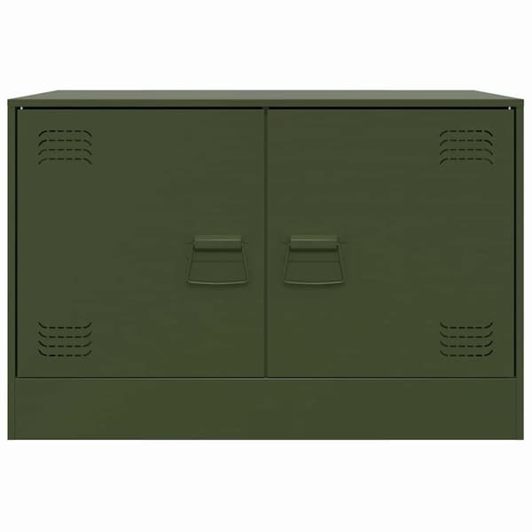 vidaXL TV-skåp 2 st olivgrön 67x39x44 cm stål