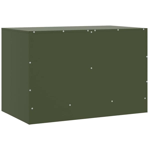 vidaXL TV-skåp 2 st olivgrön 67x39x44 cm stål