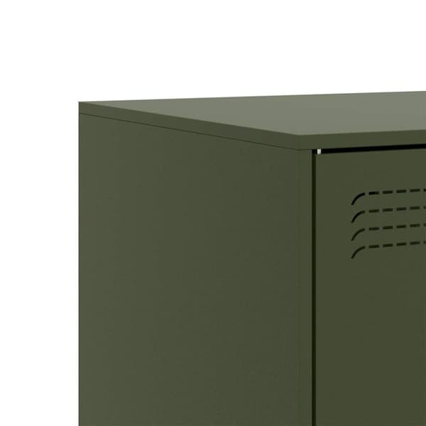vidaXL TV-skåp 2 st olivgrön 67x39x44 cm stål