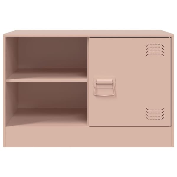 vidaXL TV-benker 2 stk rosa 67x39x44 cm stål