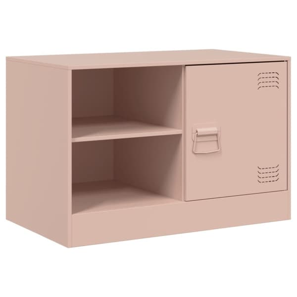 vidaXL TV-benker 2 stk rosa 67x39x44 cm stål