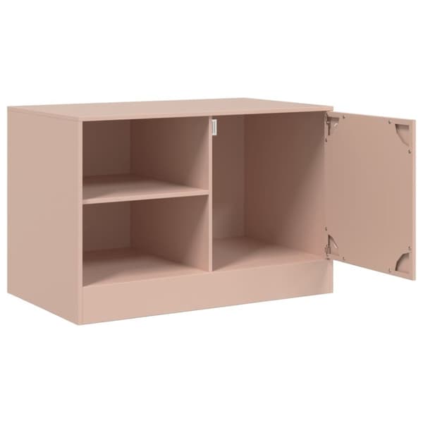 vidaXL TV-benker 2 stk rosa 67x39x44 cm stål
