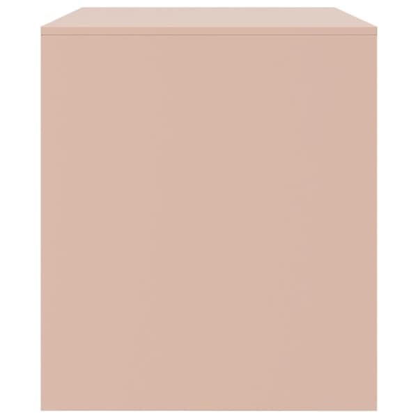vidaXL TV-benker 2 stk rosa 67x39x44 cm stål