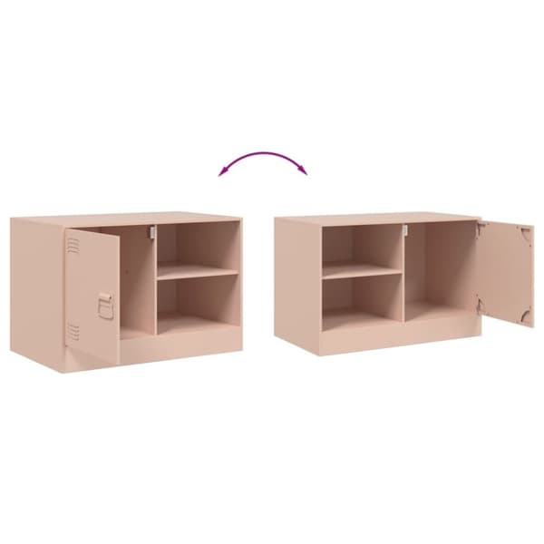 vidaXL TV-benker 2 stk rosa 67x39x44 cm stål