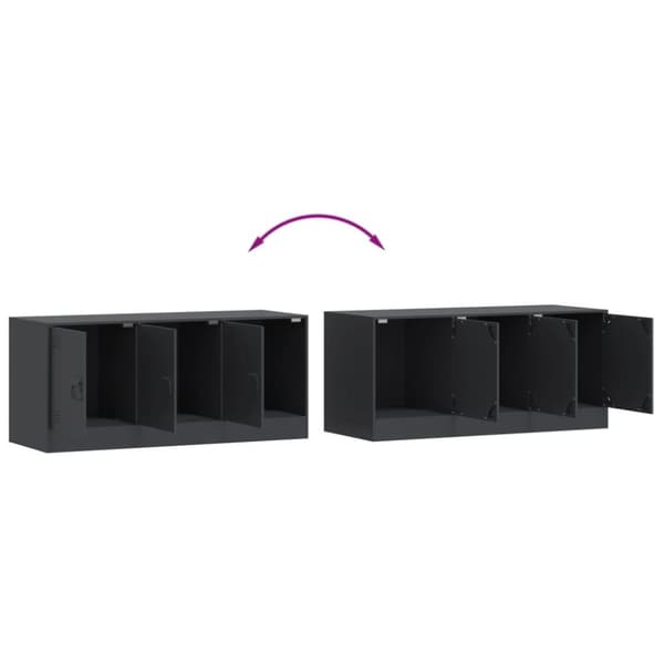 vidaXL TV-benk antrasitt 99x39x44 cm stål