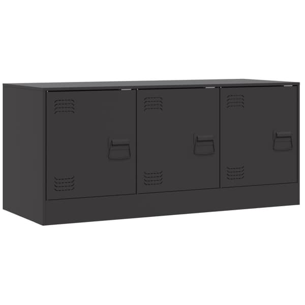 vidaXL tv-bord 99x39x44 cm stål sort