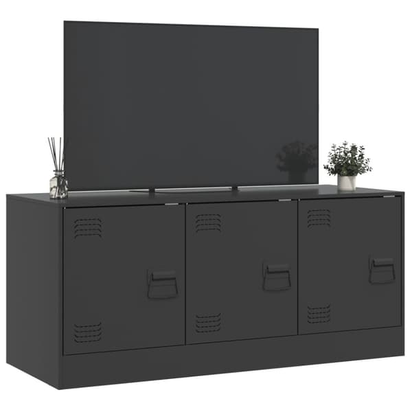 vidaXL tv-bord 99x39x44 cm stål sort