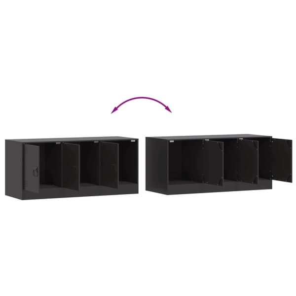 vidaXL tv-bord 99x39x44 cm stål sort
