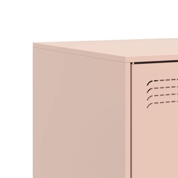 vidaXL TV-skåp 2 st rosa 67x39x44 cm stål