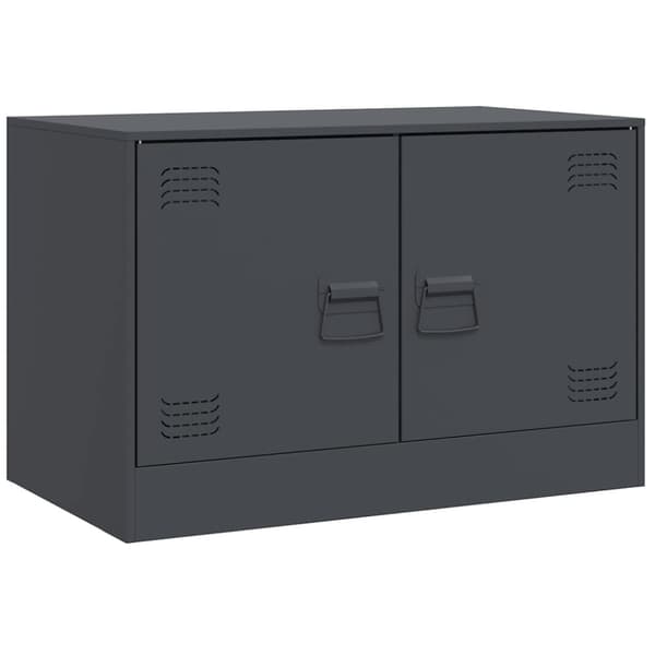 vidaXL TV-skåp 2 st antracit 67x39x44 cm stål