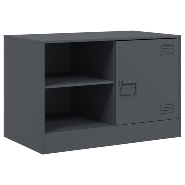 vidaXL TV-benk antrasitt 67x39x44 cm stål