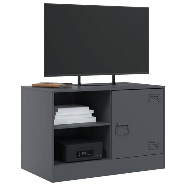 vidaXL TV-benk antrasitt 67x39x44 cm stål