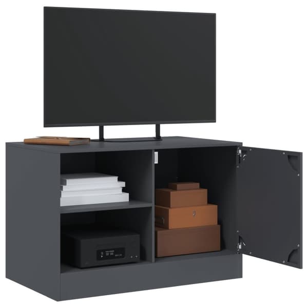 vidaXL TV-benk antrasitt 67x39x44 cm stål