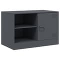 Miniatyrbilde 1 av 11: vidaXL TV-benk antrasitt 67x39x44 cm stål