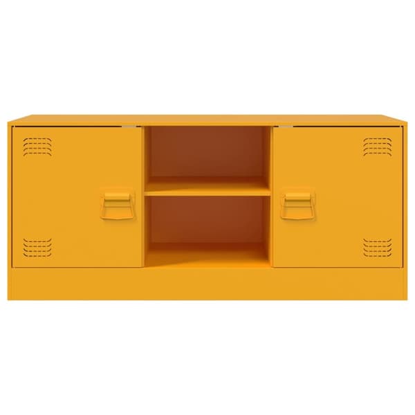 vidaXL TV-skåp senapsgul 99x39x44 cm stål