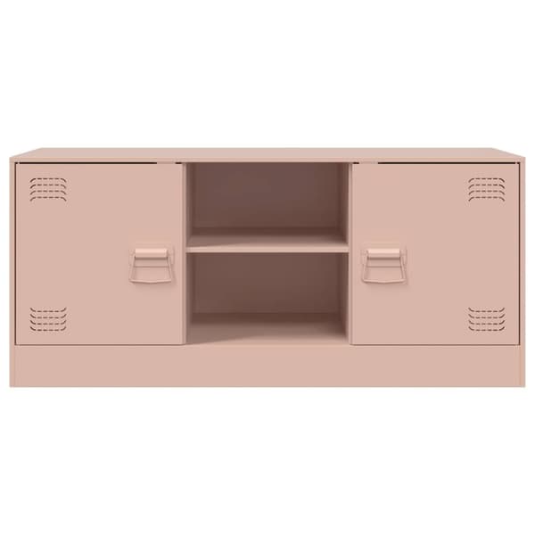 vidaXL TV-benk rosa 99x39x44 cm stål