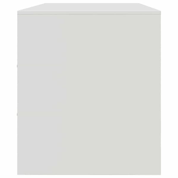vidaXL tv-bord 99x39x44 cm stål hvid