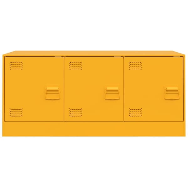 vidaXL TV-benk sennepsgul 99x39x44 cm stål