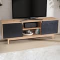 Miniatyrbillede 2 af 6: Rootz Lowboard 150 cm TV-skab - Underholdningsenhed - Mediekonsol - Moderne design - Kontrasterende farver - Rummelig opbevaring - 150 cm x 55 cm x 40