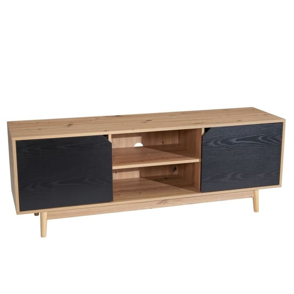 Rootz Lowboard 150 cm TV-skab - Underholdningsenhed - Mediekonsol - Moderne design - Kontrasterende farver - Rummelig opbevaring - 150 cm x 55 cm x 40