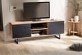 Miniatyrbillede 3 af 6: Rootz Lowboard 150 cm TV-skab - Underholdningsenhed - Mediekonsol - Moderne design - Rummelig opbevaring - Kontrasterende farver - 150 cm x 40 cm x 55