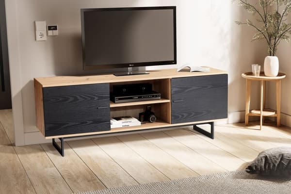 Rootz Lowboard 150 cm TV-skab - Underholdningsenhed - Mediekonsol - Moderne design - Rummelig opbevaring - Kontrasterende farver - 150 cm x 40 cm x 55