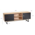 Miniatyrbillede 4 af 6: Rootz Lowboard 150 cm TV-skab - Underholdningsenhed - Mediekonsol - Moderne design - Rummelig opbevaring - Kontrasterende farver - 150 cm x 40 cm x 55