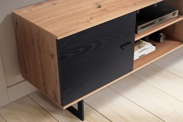 Rootz Lowboard 150 cm TV-skab - Underholdningsenhed - Mediekonsol - Moderne design - Rummelig opbevaring - Kontrasterende farver - 150 cm x 40 cm x 55