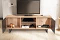 Miniatyrbillede 6 af 6: Rootz Lowboard 150 cm TV-skab - Underholdningsenhed - Mediekonsol - Moderne design - Rummelig opbevaring - Kontrasterende farver - 150 cm x 40 cm x 55