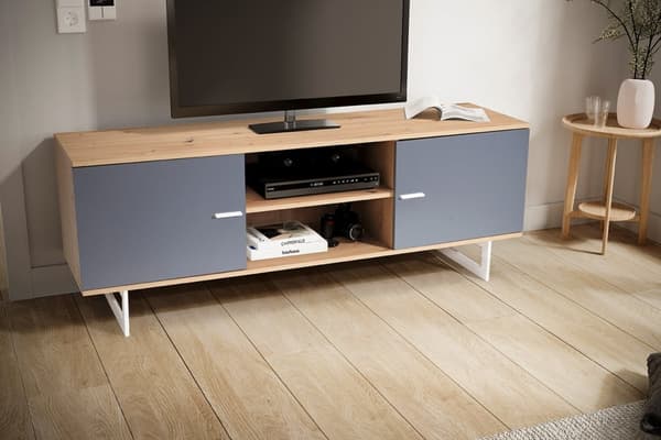 Rootz Lowboard 150 cm TV-kaappi - Viihdeyksikkö - Mediakonsoli - Moderni muotoilu - Tilava säilytystila - Kestävä rakenne - 150 cm x 40 cm x 55 cm