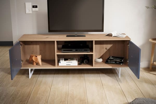 Rootz Lowboard 150 cm TV-kaappi - Viihdeyksikkö - Mediakonsoli - Moderni muotoilu - Tilava säilytystila - Kestävä rakenne - 150 cm x 40 cm x 55 cm