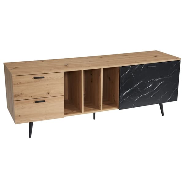 Rootz Lowboard 150 cm TV-skab - TV-stativ - Marmor Sort Design - Moderne Stil - Rummelig opbevaring - Holdbar konstruktion - 150 cm x 55 cm x 40 cm