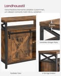 Pikkukuva 8 / 8: Rootz Vintage ruskea-musta TV-taso - Viihdekeskus - Mediakonsoli - Lastulevy ja teräs - 40cm x 147cm x 76cm - Max. Kantavuus 91kg